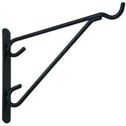 National Hardware N274647 V2652 12" Plant Brackets / Sign Holder Black Vinyl Coated Finish