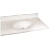 Foremost WW-2237 Vanity Top, 37 In OAL, 22 In OAW, Marble, White, Countertop Edge 1 Foremost WW-2237 Vanity Top, 37 In OAL, 22 In OAW, Marble, White, Countertop Edge -Hardware Furniture 7208887 5a1f
