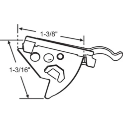 Brixwell 750-2962202 Andersen Knife Latch Pair Stone Finish