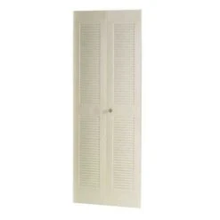 Dunbarton Corporation 2668 2PNL LOU II DUNBARTON THE LOUVER II METAL BI-FOLD DOOR, IVORY, 30X80 IN