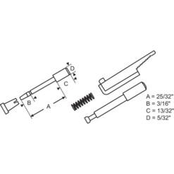 Brixwell 90-635ft 5/32in Right Hand Plunger Whit Flip Type