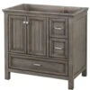 Foremost BAGV3622D Brantley Series Vanity, Wood, Distressed Gray, 2-Cabinet Door, 3-Drawer -Hardware Furniture 9206921 6bdb