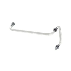 CRL CAC8X24CH 24" Acrylic Smooth Towel Bar With 8" Pull Handle And Chrome Rings - Combination Set