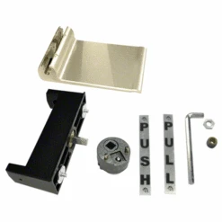 Adams Rite DH16125R Champagne Anodized Push-Pull Paddle Handle - Push To Right