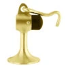 CRL DL2521PB Polished Brass Floor Mounted Heavy-Duty Door Stop With Hook And Holder -Hardware Furniture DL2521PB
