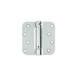 Deltana DSH4R526T 5/8" Radius UL Listed Square Corner Mortise Spring Hinge Radius Corner/TT Bright Chrome